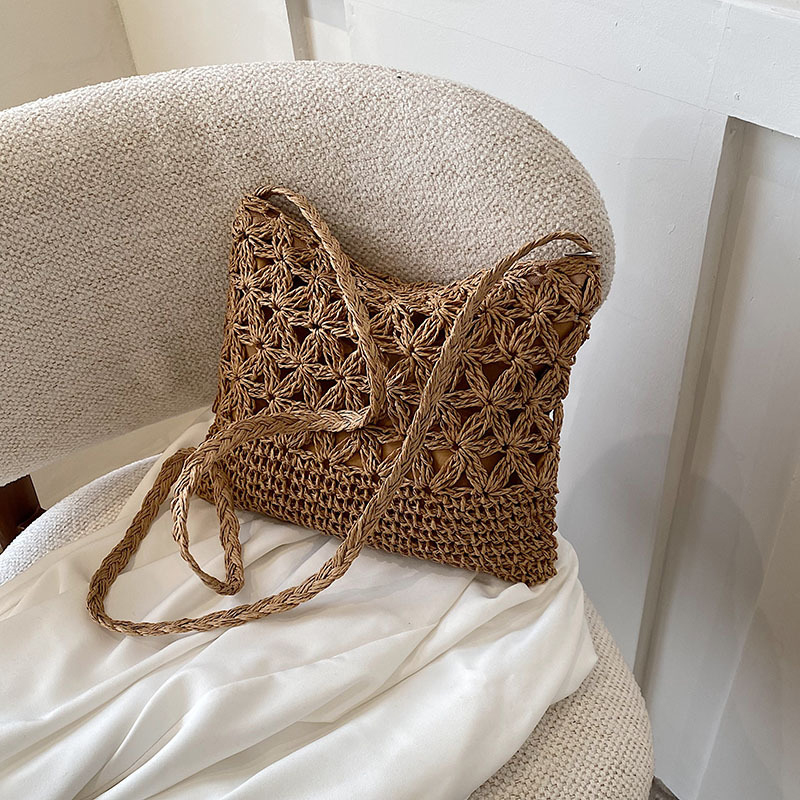 Luxury Beach Bags Ysl - Kleine, frische Umhängetasche, Damentasche, Strohgewebte Umhängetasche,