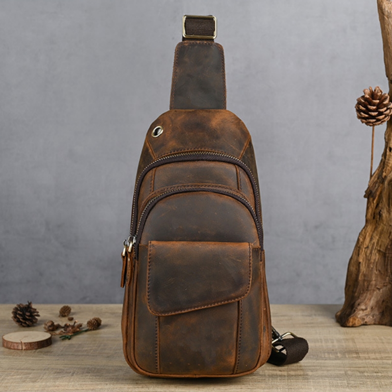 Luxury Bags Vintage - Designer Luxus Multifunktions-Herren-Brusttasche Große Kapazität Outdoor