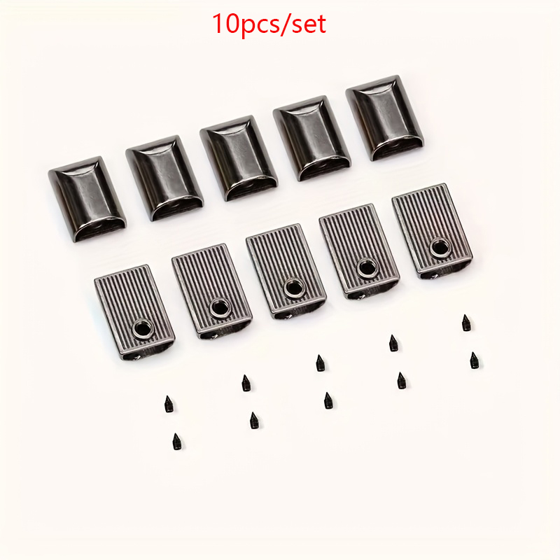 Luxury Bags Repair - 10-teiliges Set Mehrfarbige Metall-Reißverschluss-Endkappen, Legierungsmaterial, Schraubbefestigung,