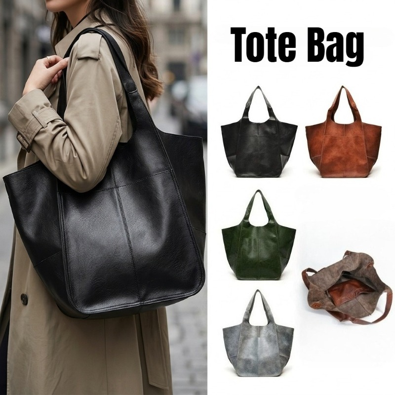 Luxury Bags Consignment - Multifunktionale Tragetasche aus PU-Leder, einfarbig, luxuriöse