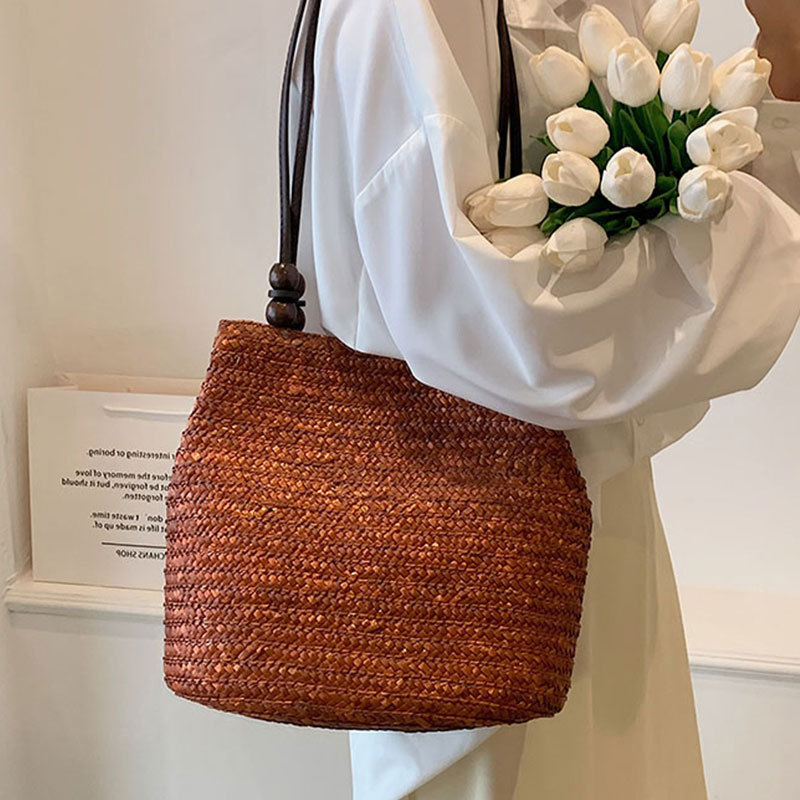 Luxury Beach Bags Ysl - Lässige stroh gewebte Umhängetaschen für Frauen